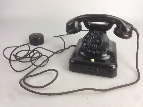 Antik altes telefon schwarz - antik,