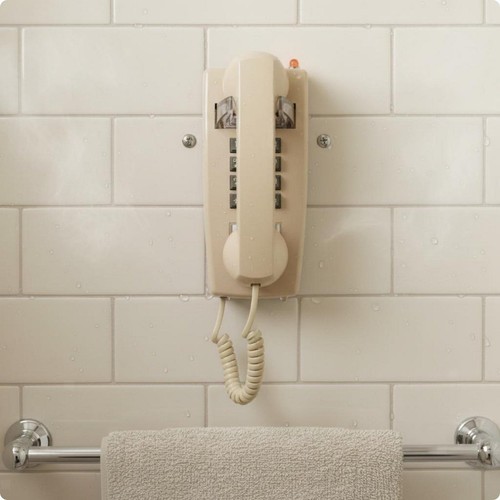 Vintage wandtelefon mit - vintage,