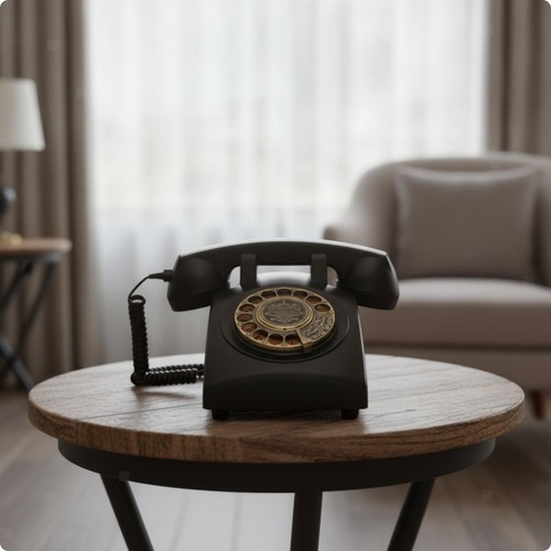Telefon mit wählscheibe - telefon,