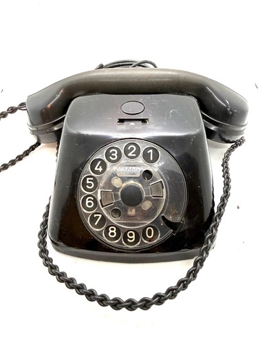 Wahlscheibentelefon schwarz