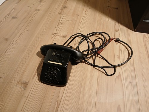 Altes bakelit telefon schwarz - altes,