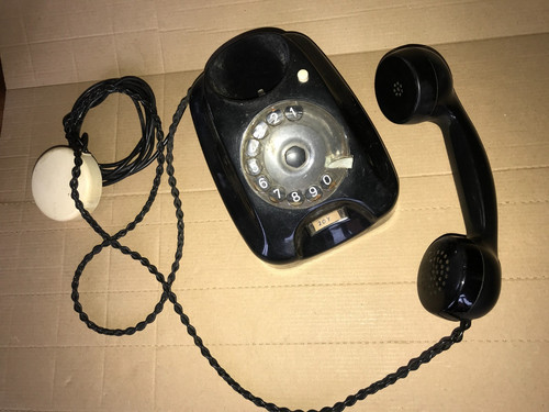 Altes schwarzes telefon - altes, mit