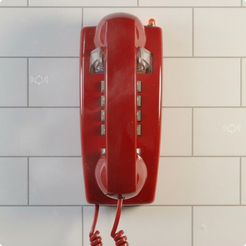 Wandtelefon mit wählscheibe - mit,