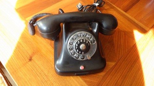 Bakelit telefon schwarz mit - bakelit, telefon,