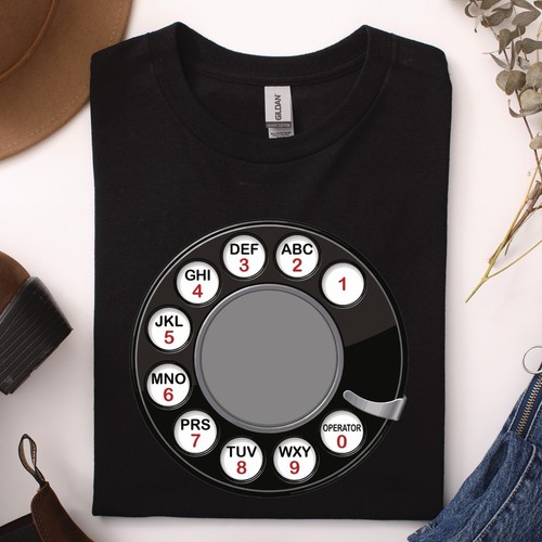 Retro telefon shirt vintage - telefon,