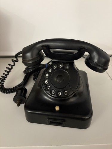 Altes bakelit telefon schwarz - altes, bakelit-telefon