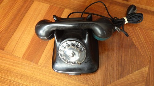 Bakelit telefon schwarz mit - telefon,
